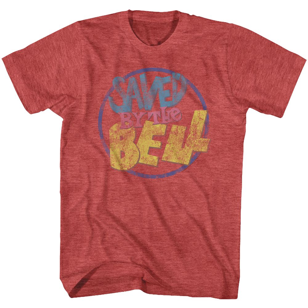 Saved By The Bell - Distressed Logo - Short Sleeve - Heather - Adult - T-Shirt