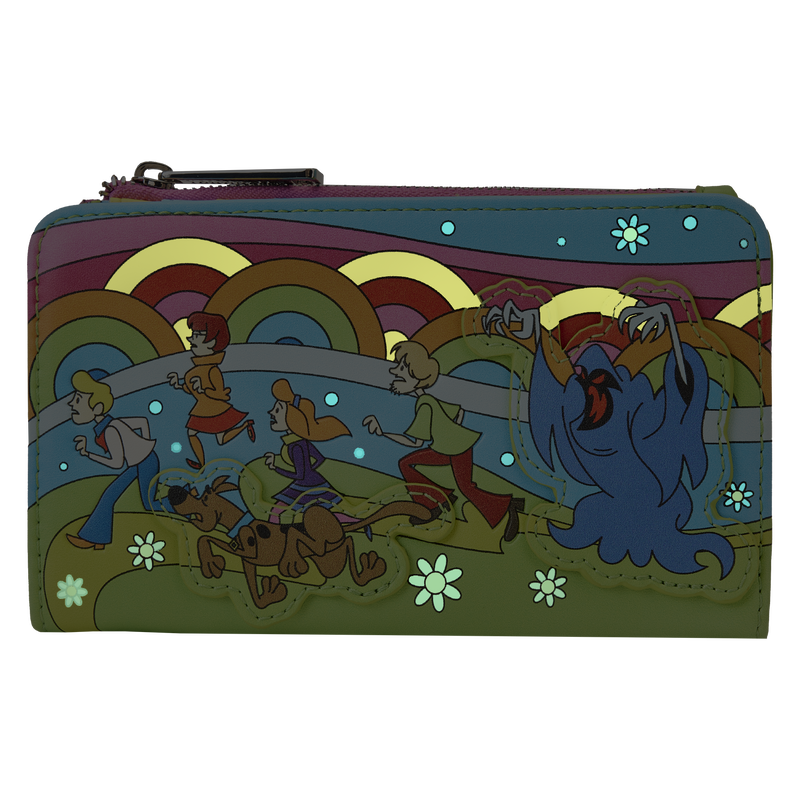 Loungefly Scooby-Doo Psychedelic Monster Chase Glow Flap Wallet