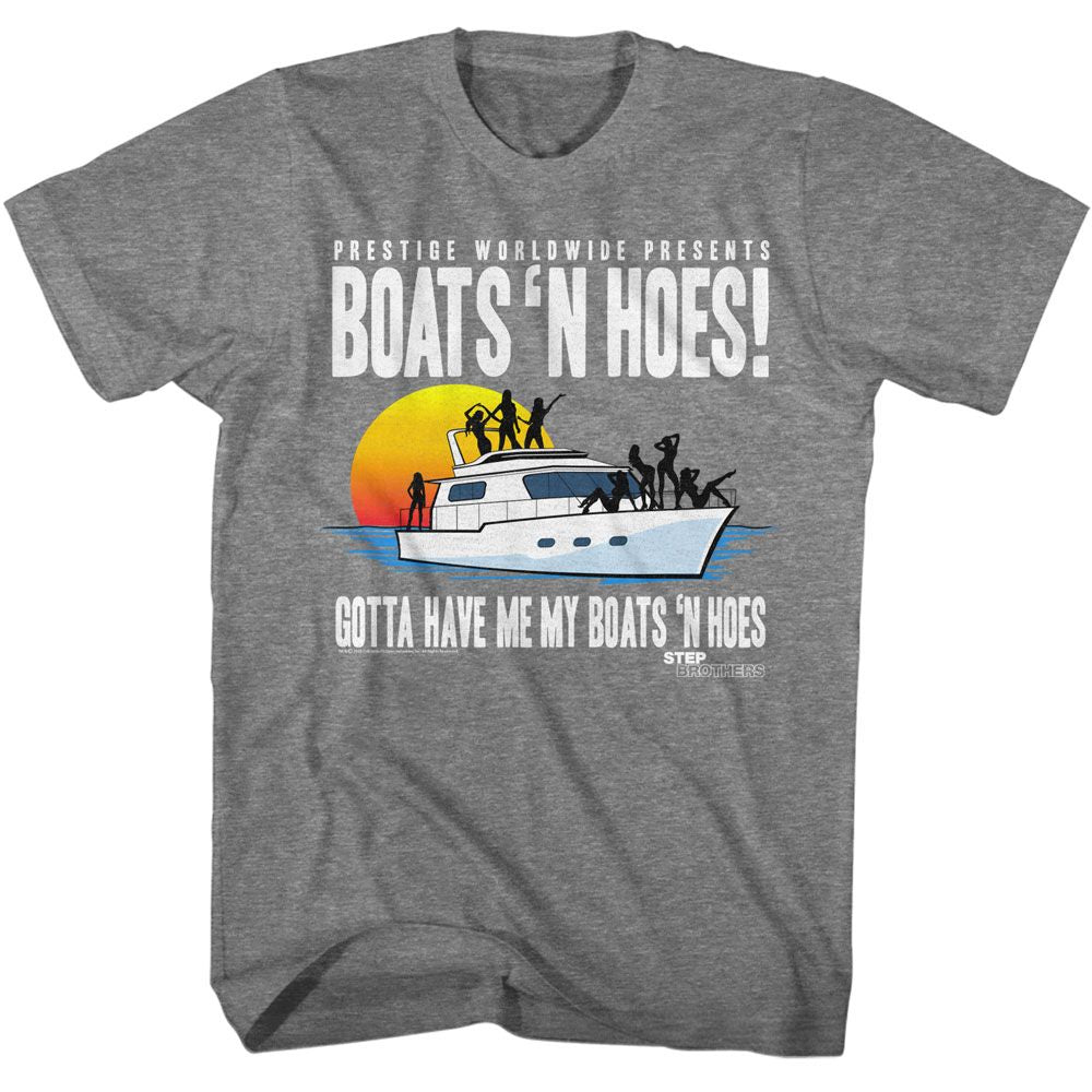 Step Brothers - Boat With Saucy Gals - Licensed Adult Short Sleeve T-Shirt