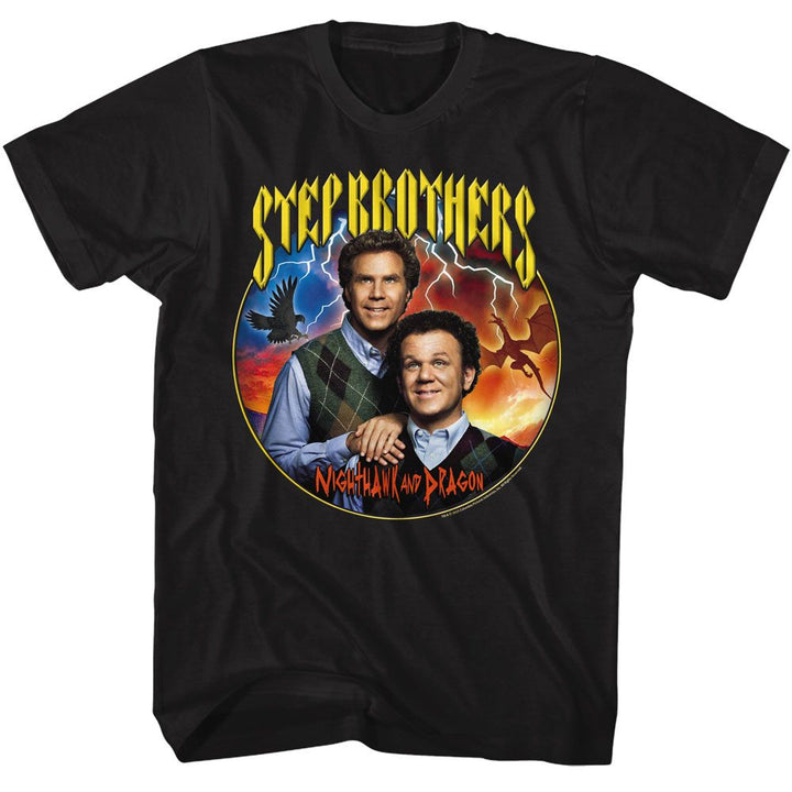 Step Brothers - Nighthawk And Dragon - Licensed Adult Short Sleeve T-Shirt