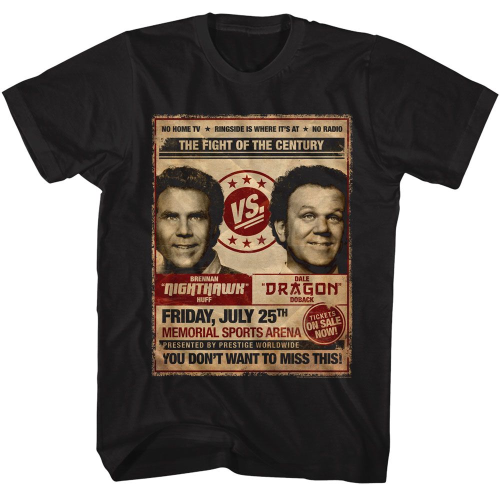 Step Brothers - Fight Poster - Licensed Adult Short Sleeve T-Shirt