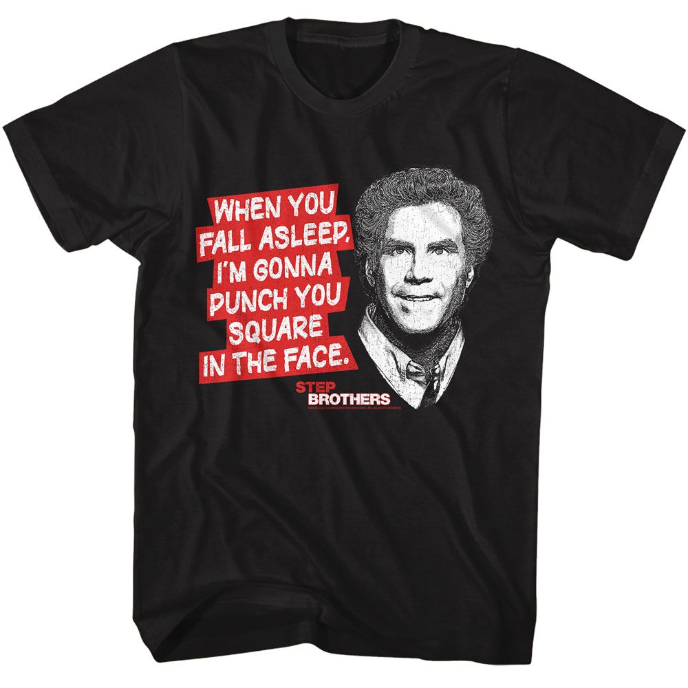 Step Brothers - Square In The Face - Licensed Adult Short Sleeve T-Shirt