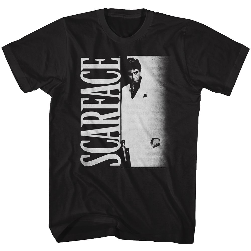 Scarface - Cover Black & White - Short Sleeve - Adult - T-Shirt