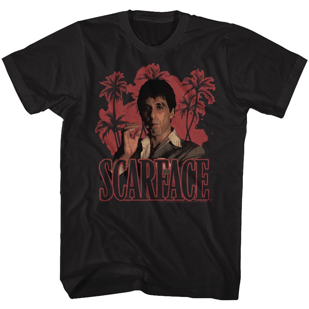 Scarface - Red Palms - Short Sleeve - Adult - T-Shirt