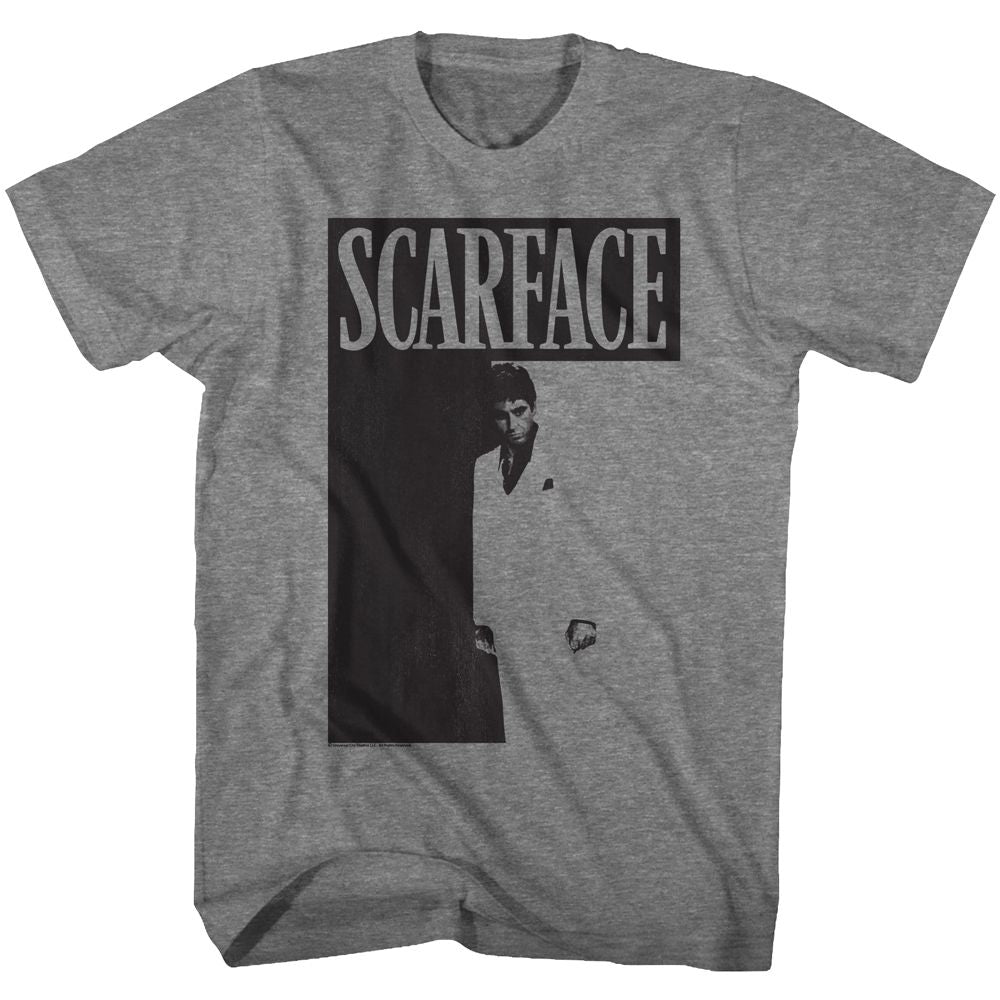 Scarface - Cover Black Print - Short Sleeve - Heather - Adult - T-Shirt