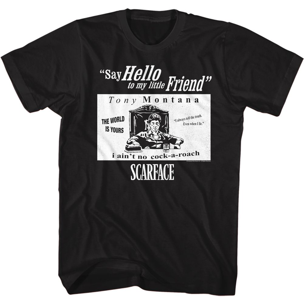 Scarface - Quotes - Short Sleeve - Adult - T-Shirt