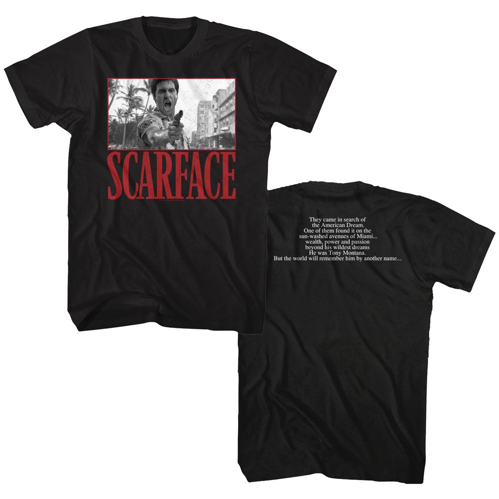 Scarface - Shooting Dream Quote - Short Sleeve - Adult - T-Shirt