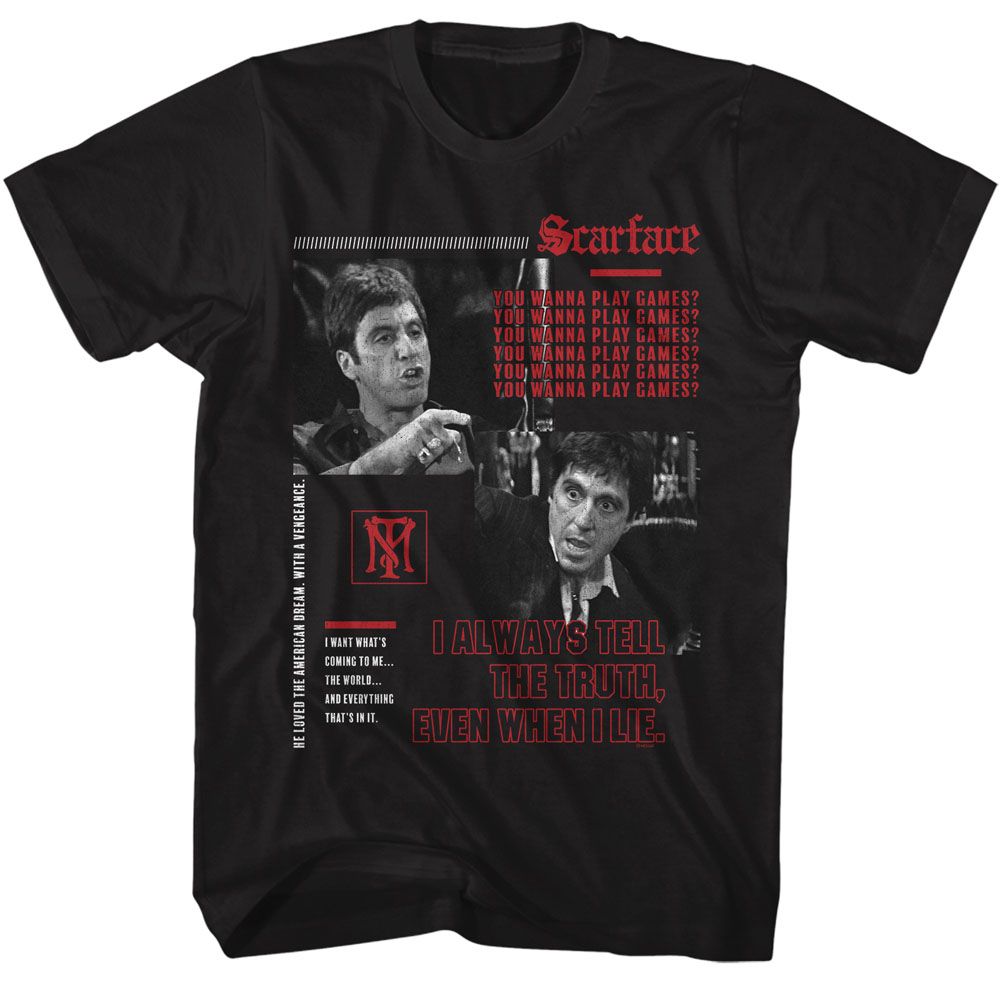 Scarface - You Wanna Play Games - Short Sleeve - Adult - T-Shirt
