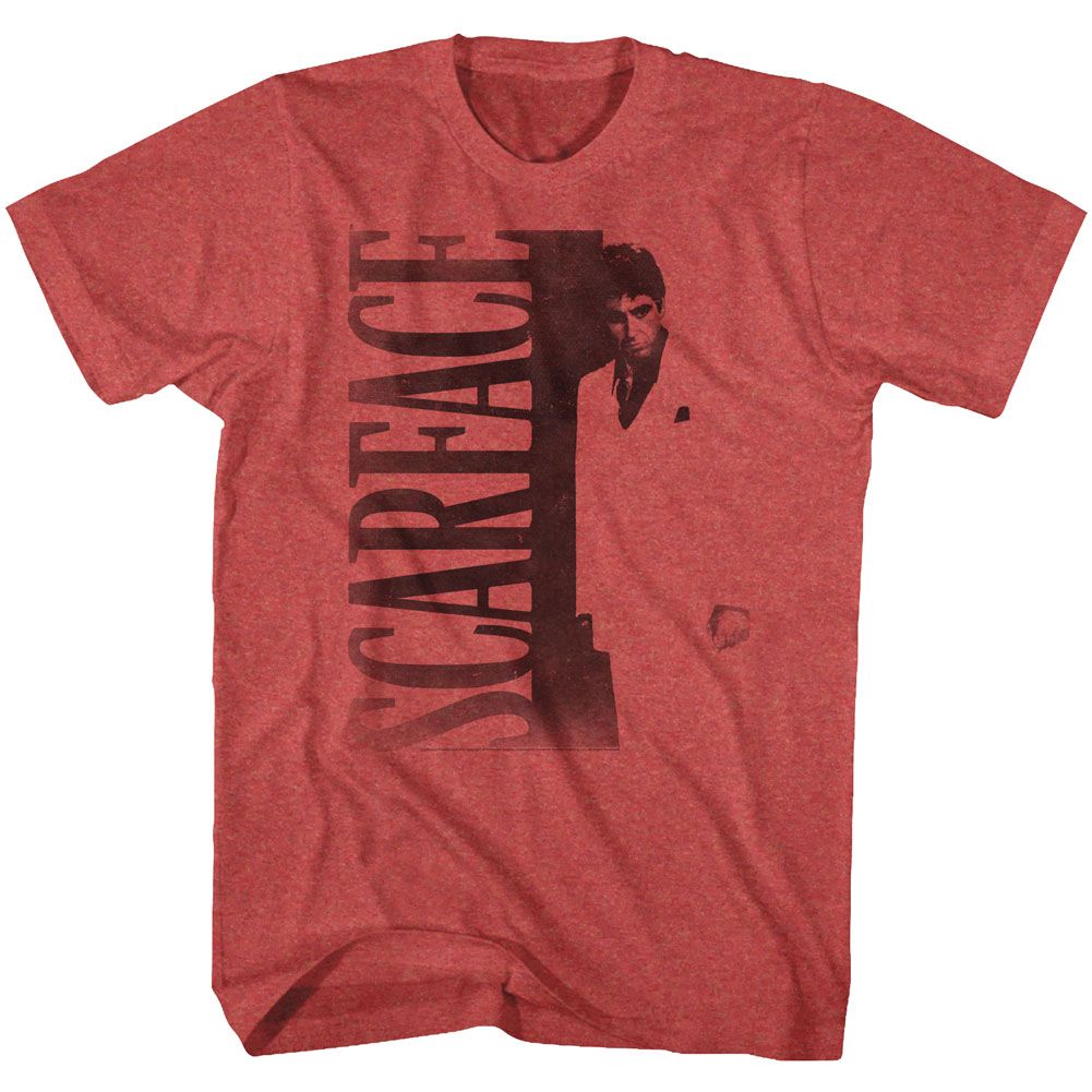 Scarface - Black Poster Print - Short Sleeve - Heather - Adult - T-Shirt