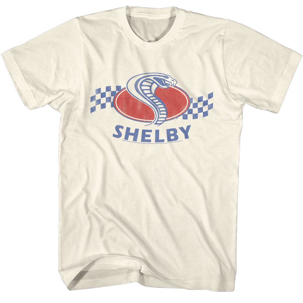 Carroll Shelby - Cobra Snake Checkers - Short Sleeve - Adult - T-Shirt