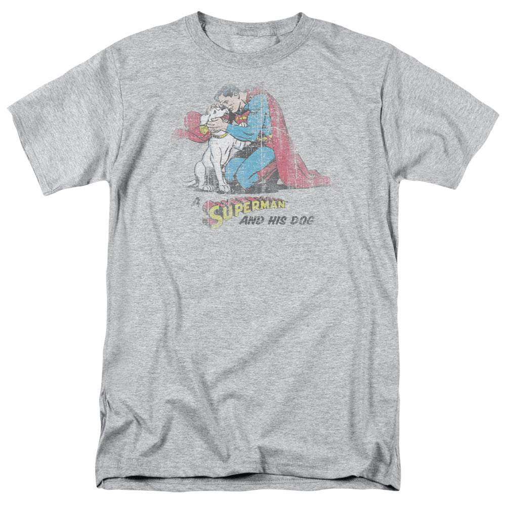 DC Comics - Superman - And His Dog - Adult T-Shirt