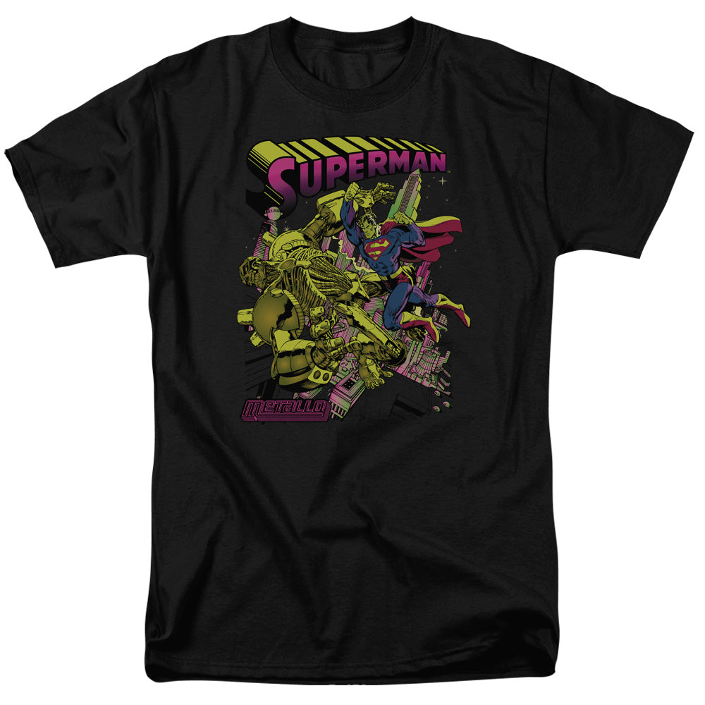 DC Comics - Superman - Versus Metallo Blacklight - Adult T-Shirt