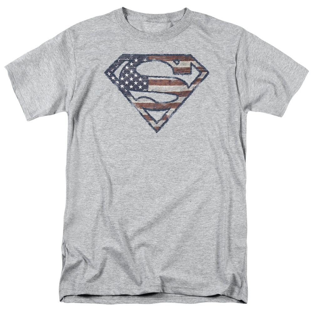 DC Comics - Superman - Wartorn Flag - Adult T-Shirt