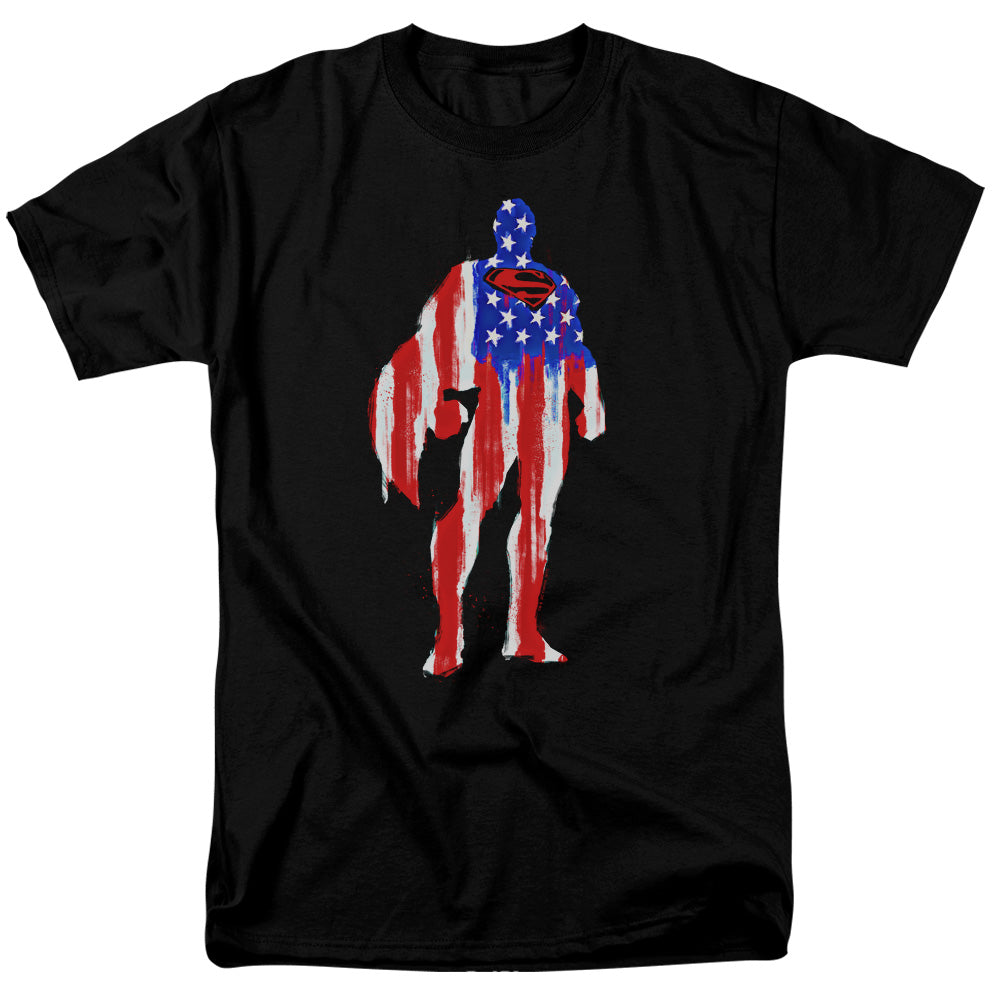 DC Comics - Superman - Flag Silhouette - Adult T-Shirt