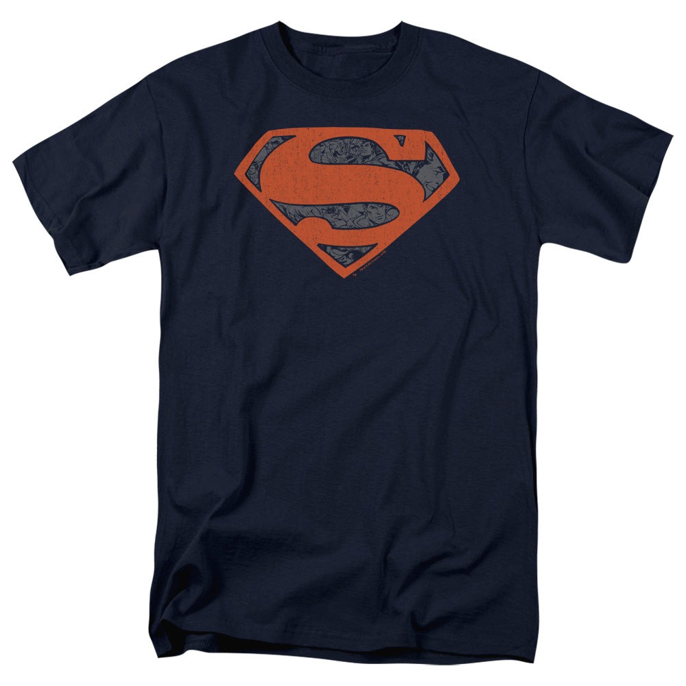 DC Comics - Superman - Vintage Shield Collage - Adult T-Shirt