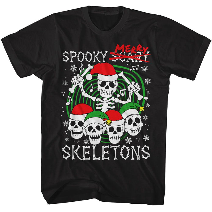 Spooky Scary Skeletons - Merry Skeletons - Licensed - Adult Short Sleeve T-Shirt