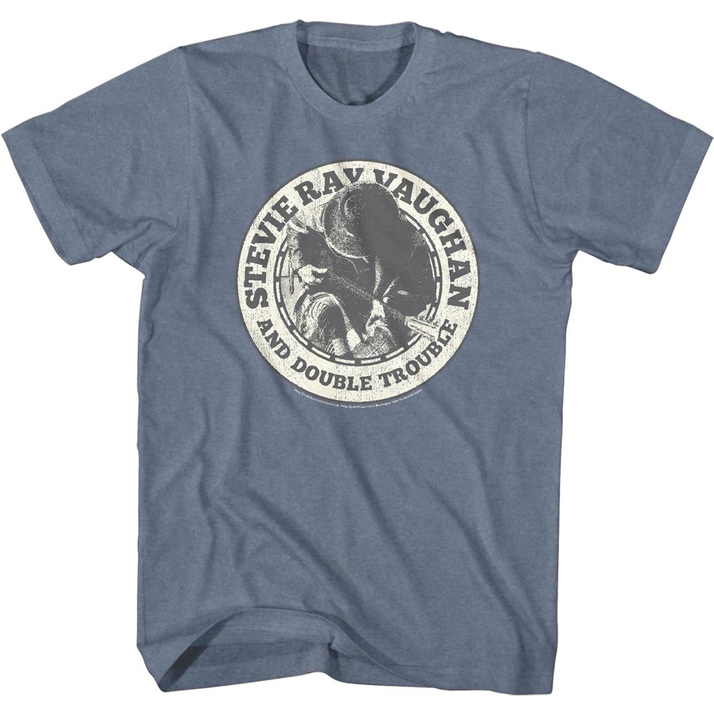 Stevie Ray Vaughan - Badge - Short Sleeve - Heather - Adult - T-Shirt