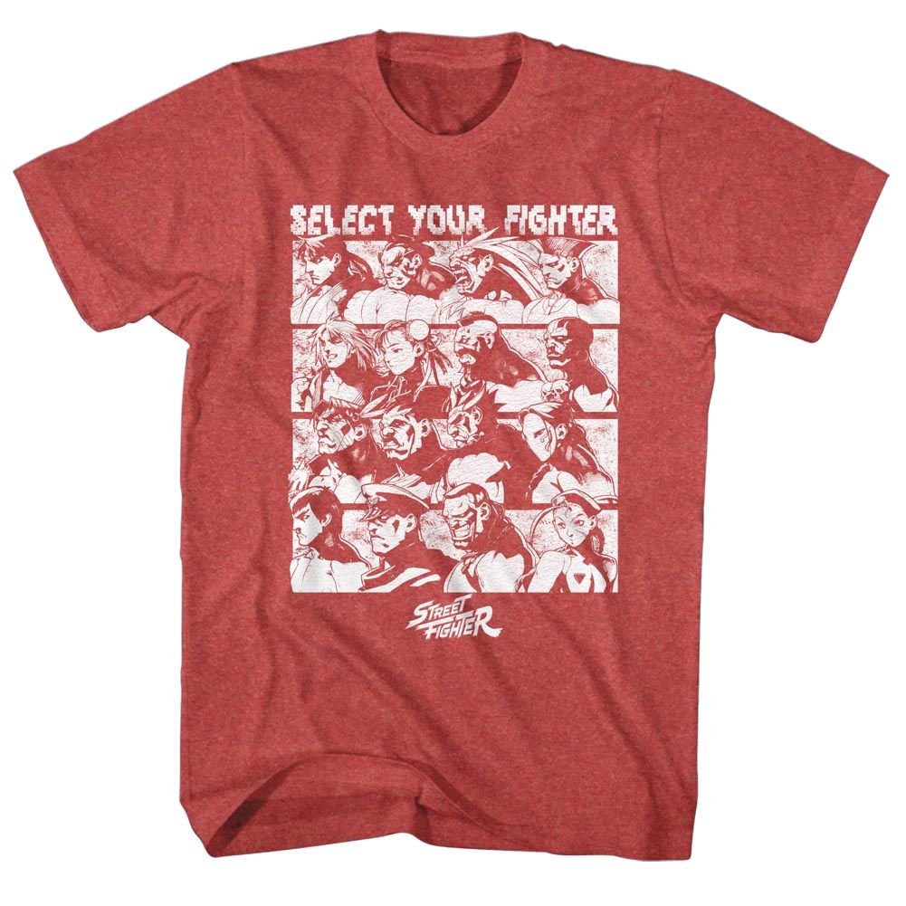 Street Fighter - Select Screen - Short Sleeve - Heather - Adult - T-Shirt