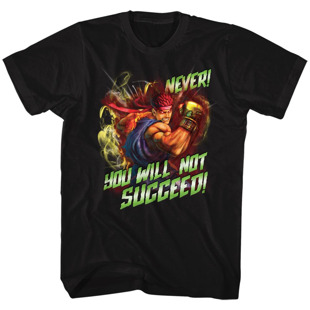 Street Fighter - Never Succeed - Short Sleeve - Adult - T-Shirt