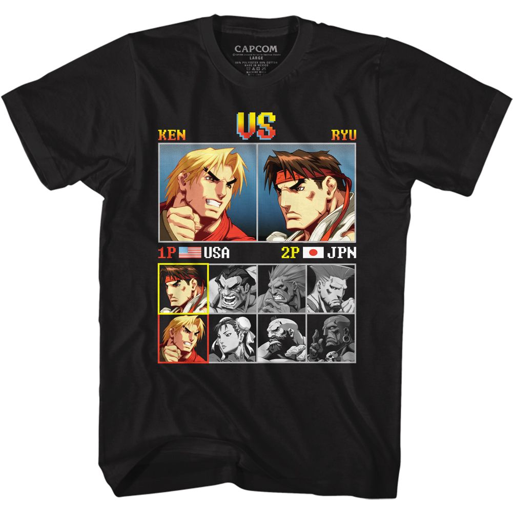 Street Fighter - Ken Vs Ryu - Short Sleeve - Adult - T-Shirt