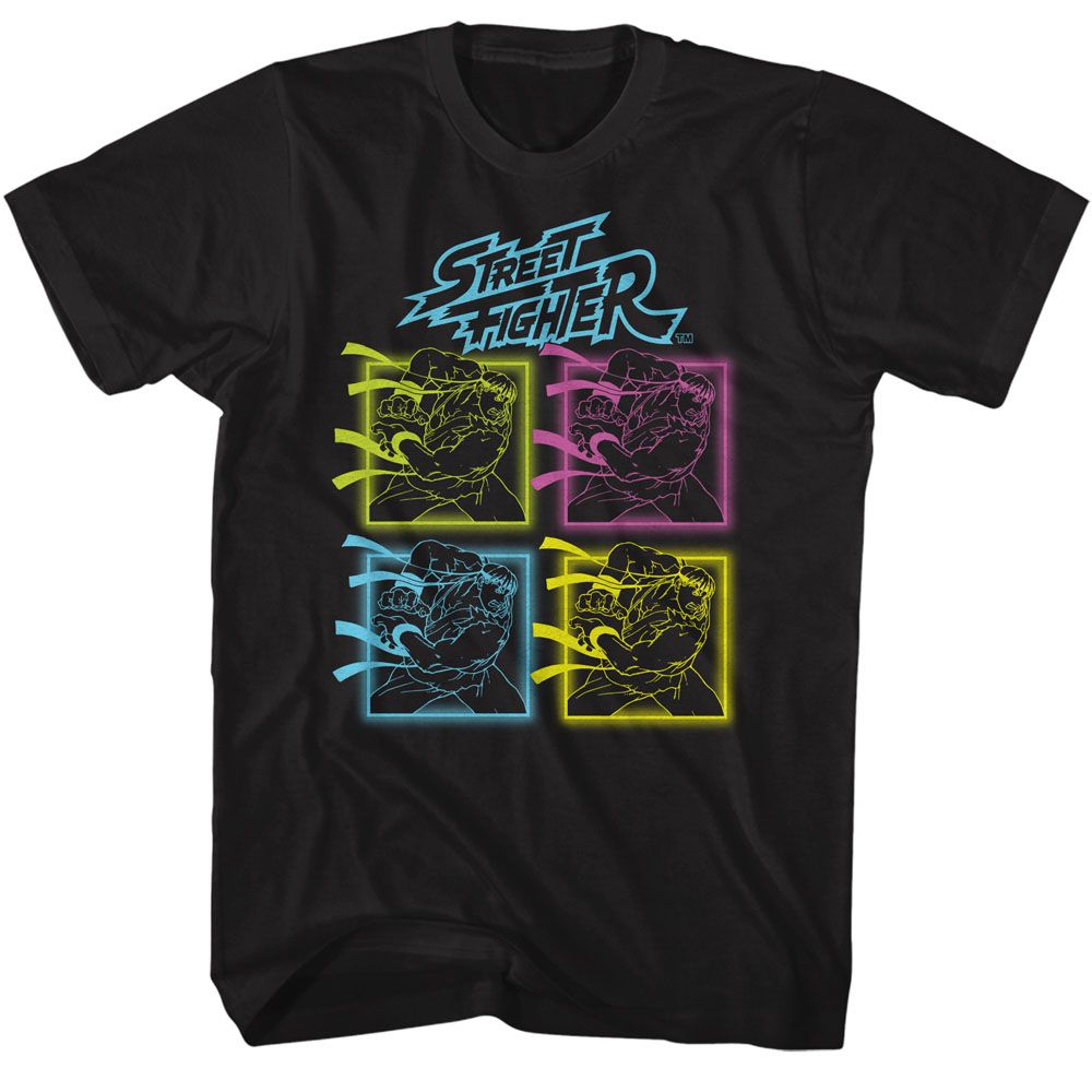 Street Fighter - Neon Hadoken - Short Sleeve - Adult - T-Shirt