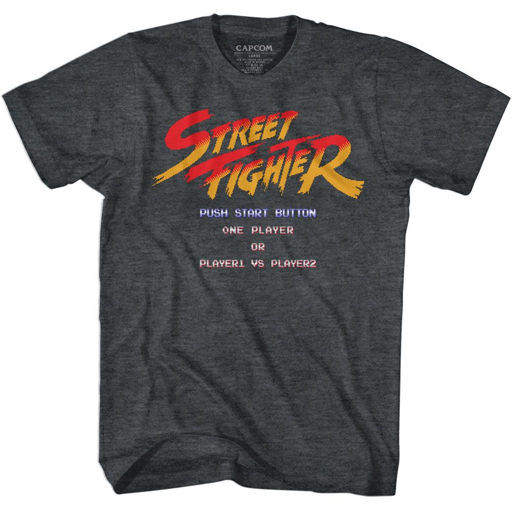 Street Fighter - Start Screen - Short Sleeve - Heather - Adult - T-Shirt