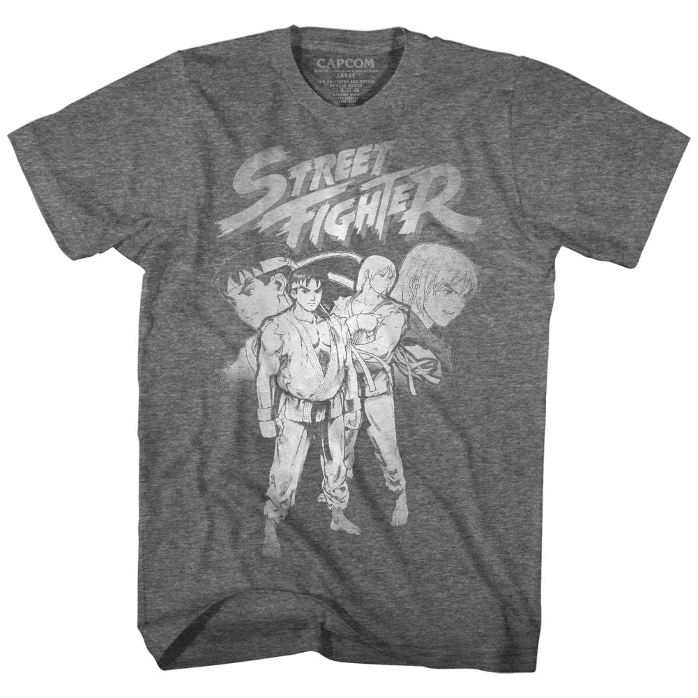 Street Fighter - SF Alpha 3 Ryu-Ken - Short Sleeve - Heather - Adult - T-Shirt