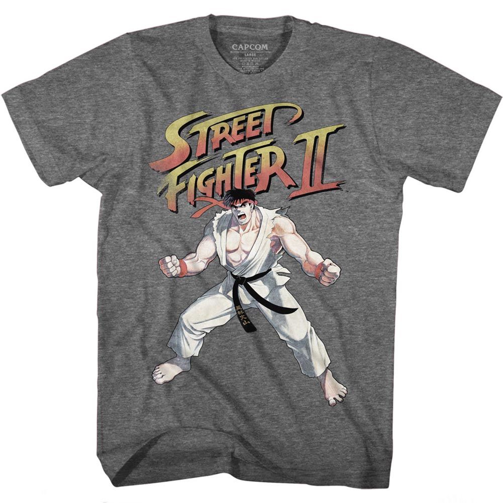 Street Fighter - Ryu - Short Sleeve - Heather - Adult - T-Shirt