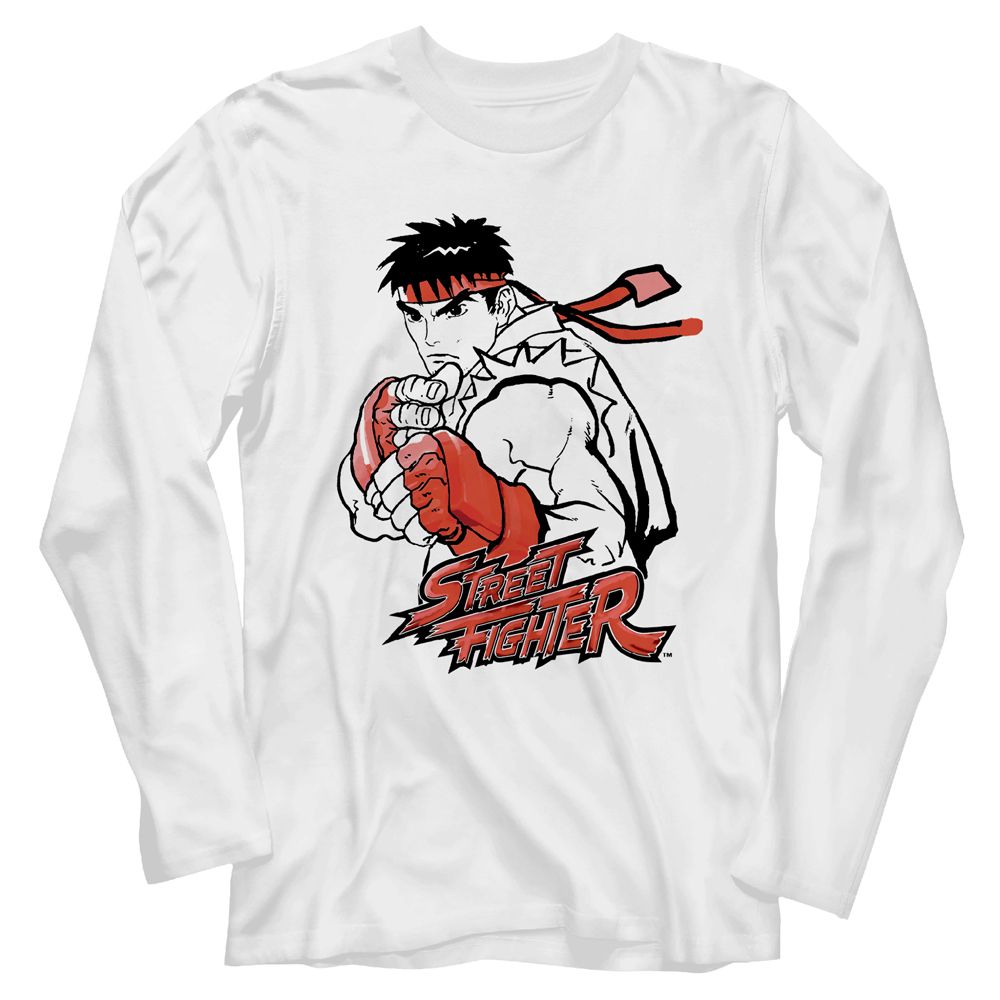 Street Fighter - Ryu Red - Long Sleeve - Adult - T-Shirt