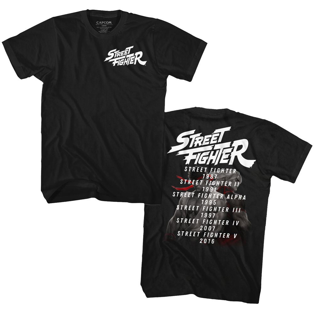 Street Fighter - Release Dates - Short Sleeve - Adult - T-Shirt