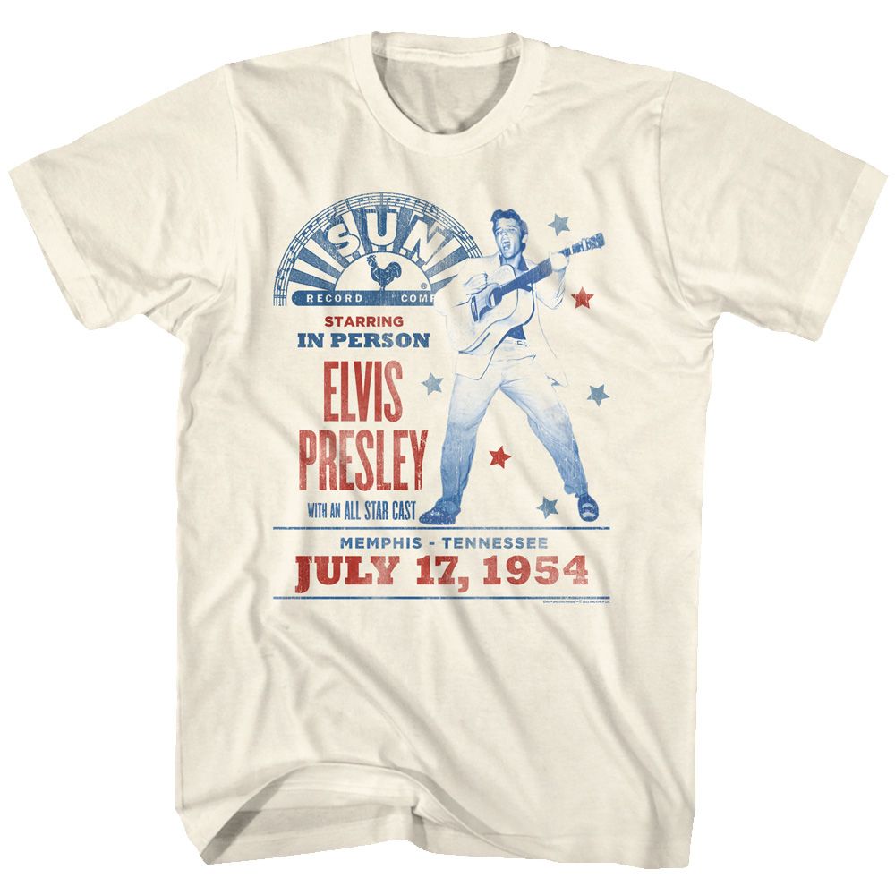 Elvis Presley - Sun Records - Concert Poster - Short Sleeve - Adult - T-Shirt