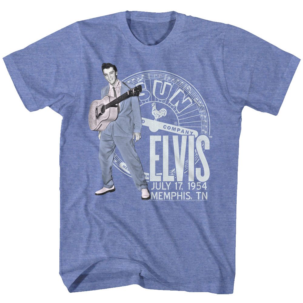 Elvis Presley - Sun Records - Memphis TN - Short Sleeve - Heather - Adult -  T-Shirt