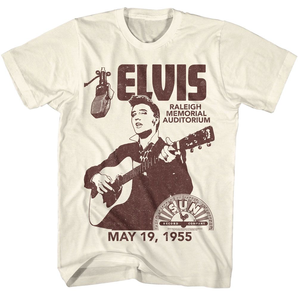 Elvis Presley - Sun Records Raleigh Auditorium - Short Sleeve Adult T-Shirt