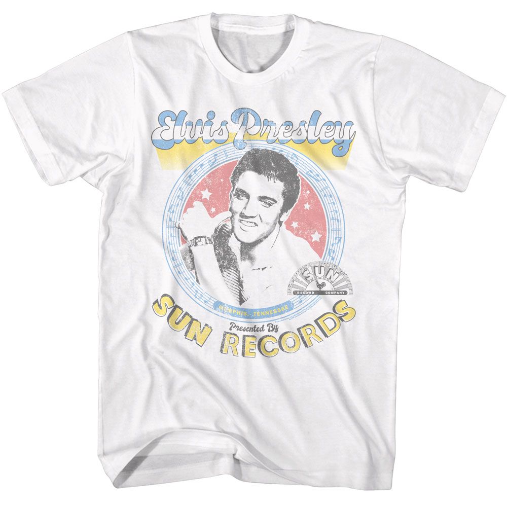 Elvis Presley - Sun Records - Elvis Presented By Sun - Licensed - Adult T-Shirt