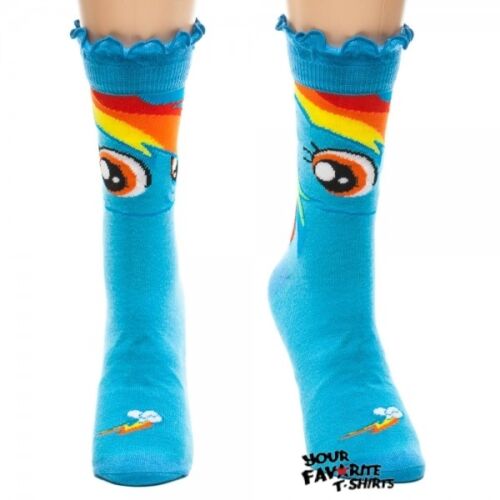 My Little Pony Rainbow Dash Face Cute Mlp Crew Socks