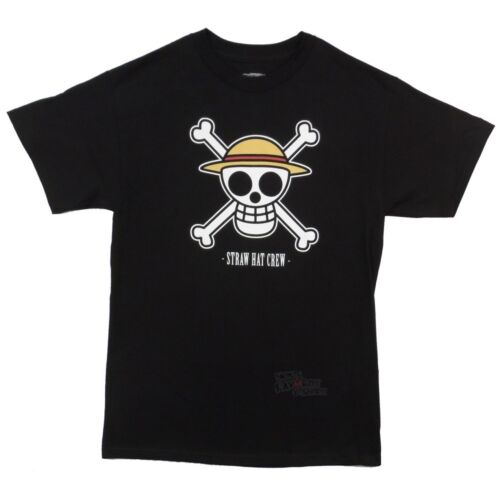 One Piece Luffy Flag Straw Hat Crew Anime Adult T-Shirt