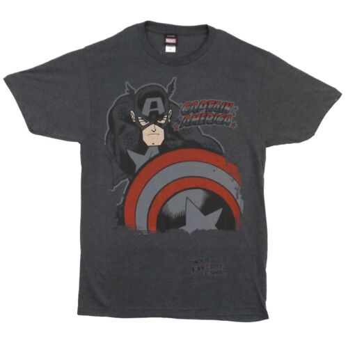 Captain America Deep Red Marvel Comics Adult T-Shirt