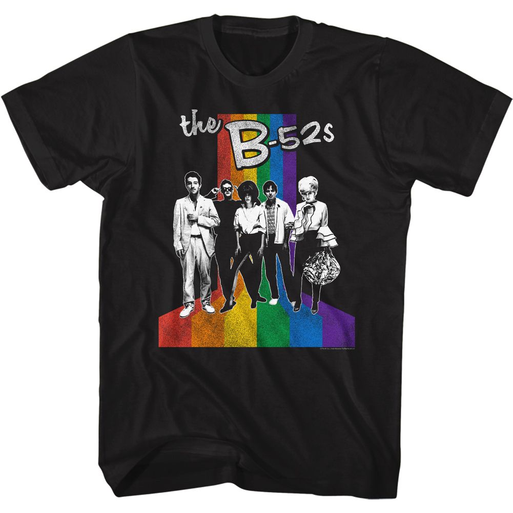 The B52S - Band & Rainbow - Short Sleeve - Adult - T-Shirt