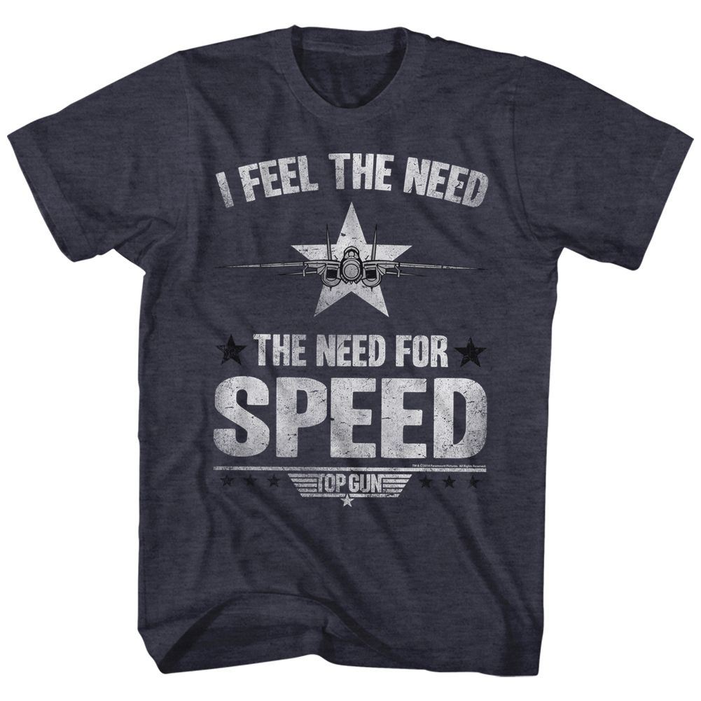 Top Gun - Need For Speed - Short Sleeve - Heather - Adult - T-Shirt
