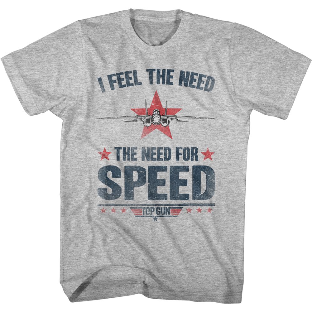 Top Gun - Needing Speed - Short Sleeve - Heather - Adult - T-Shirt