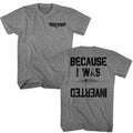 Top Gun Inverted 2-Sided Print Graphite Heather Solid Adult Short Sleeve T-Shirt