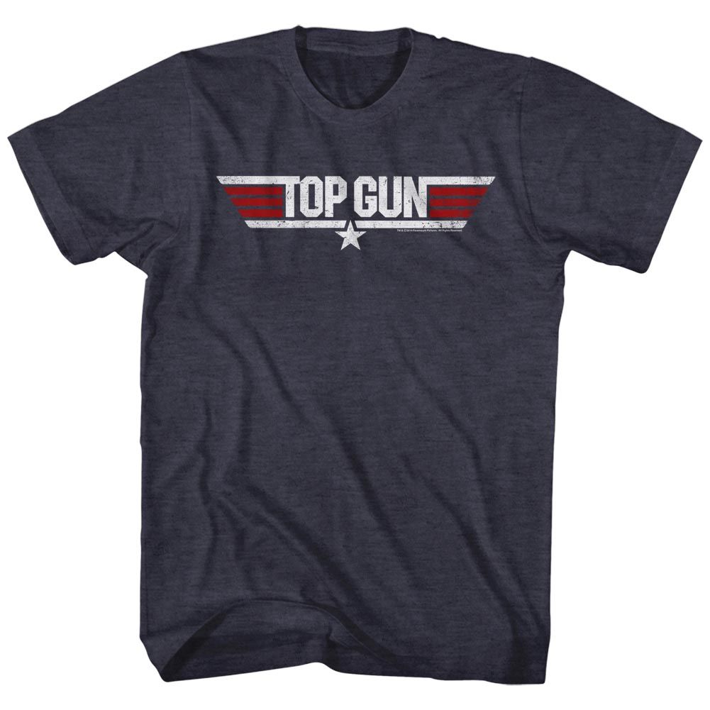 Top Gun - Logo 3 - Short Sleeve - Heather - Adult - T-Shirt
