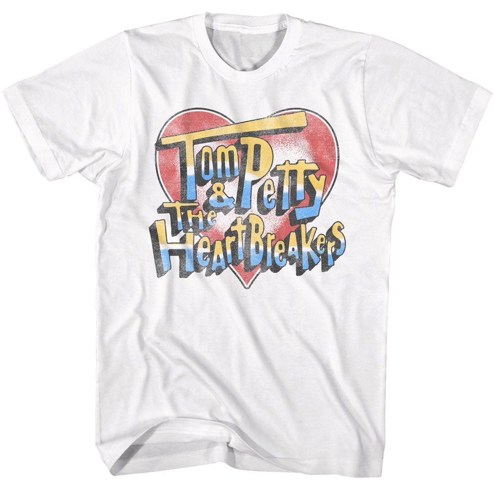 Tom Petty - Heart And Logo - Licensed Adult Short Sleeve T-Shirt