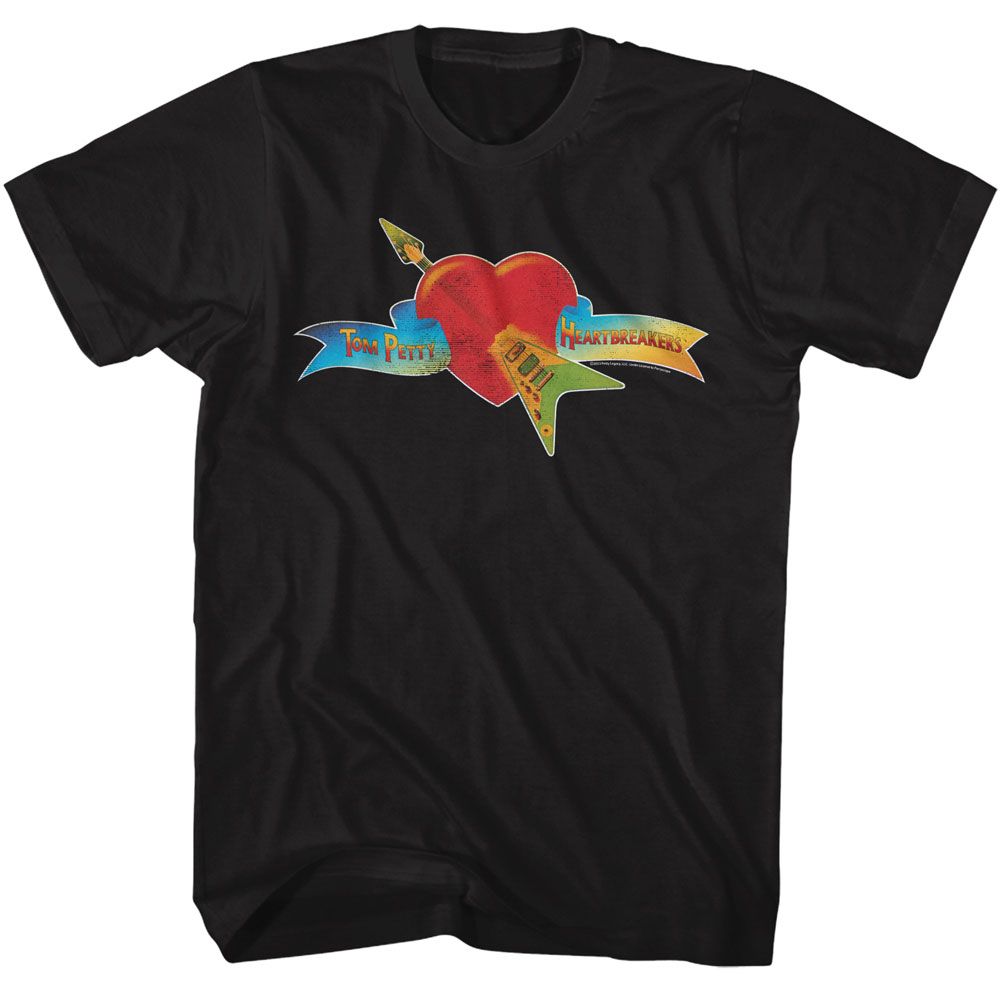 Tom Petty - Heart And Banner - Licensed Adult Short Sleeve T-Shirt