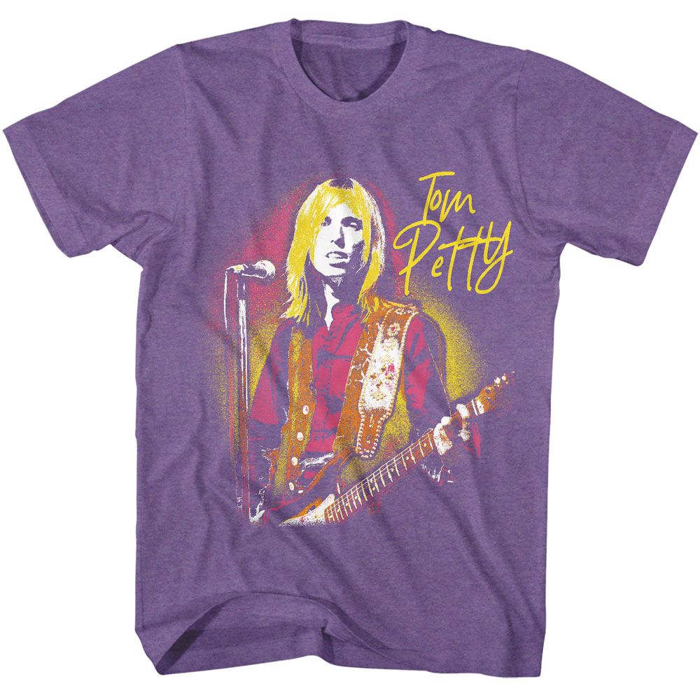 Tom Petty - At The Mic - Licensed Adult Short Sleeve T-Shirt