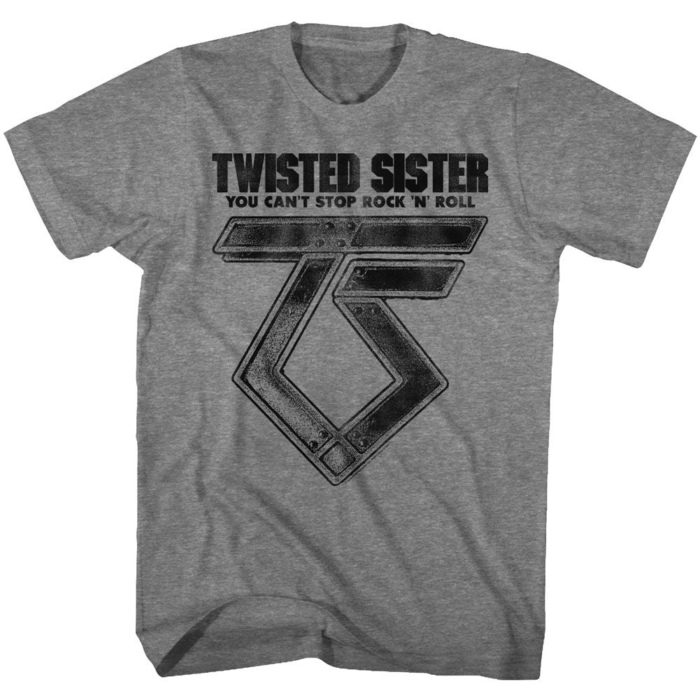 Twisted Sister - Cant Stop Rock N Roll - Short Sleeve - Heather - Adult - T-Shirt