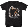 Twilight - Jacob Bella Edward Clouds - Black Short Sleeve Adult T-Shirt