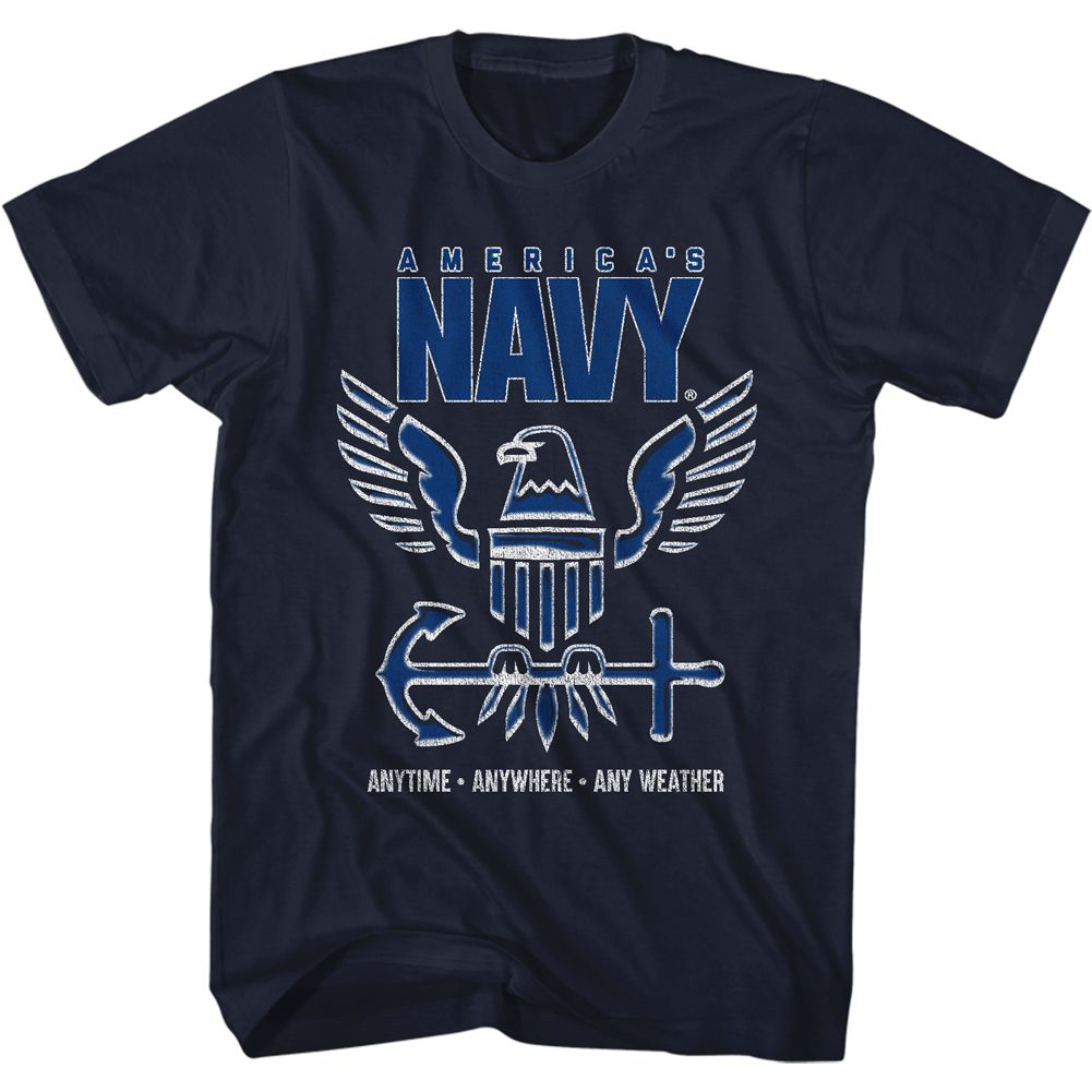 Navy - Anytime - Short Sleeve - Adult - T-Shirt
