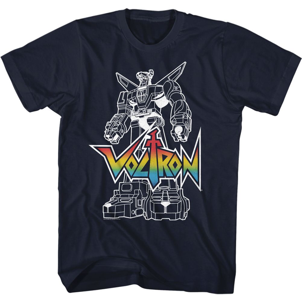 Voltron - With Logo - Short Sleeve - Adult - T-Shirt