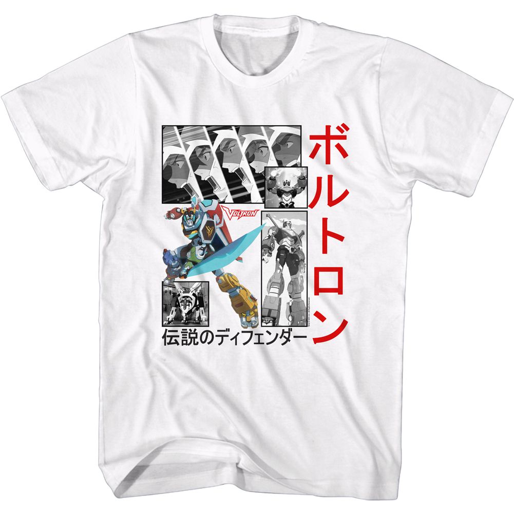 Voltron - Squares & Japanese - Short Sleeve - Adult - T-Shirt